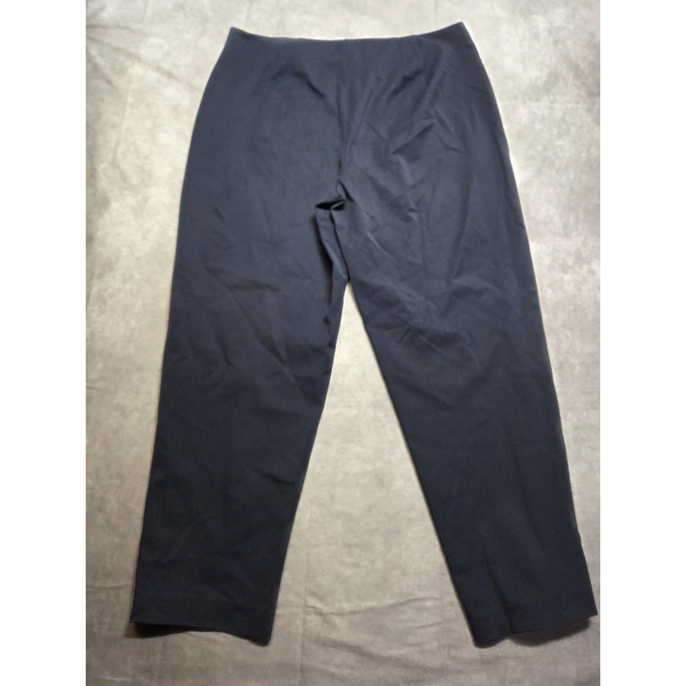 Talbots Womens Pants Size 16 Petite Stretch Navy Blue Side Zip Classic Career - Picture 6 of 9